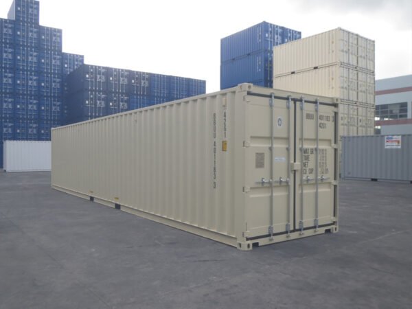 40ft shipping container high cube beige 1